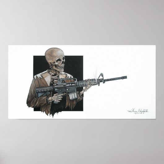 AR-15 Skelet Poster (Voorkant)