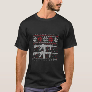 AR 15 Stijl Geweer Lelijke Kerstmis 2e Amendement T-shirt