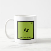 Ar - Archimedes Grappige Chemie Element Symbool T- Koffiemok (Links)