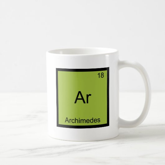 Ar - Archimedes Grappige Chemie Element Symbool T- Koffiemok (Rechts)