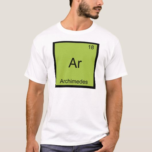 Ar - Archimedes Grappige Chemie Element Symbool T- T-shirt (Voorkant)