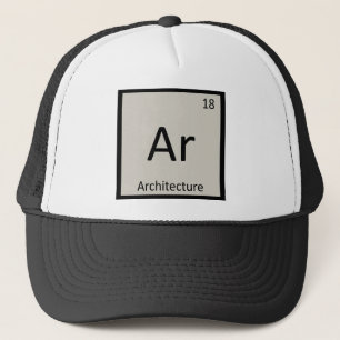 Ar - Architectuur Chemie Periodiek Systeem Symbool Trucker Pet