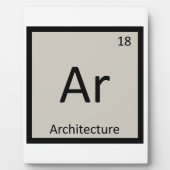 Ar - Architectuur Chemistry Periodic Table Symbol Fotoplaat (Voorkant)