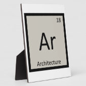 Ar - Architectuur Chemistry Periodic Table Symbol Fotoplaat (Zijkant)