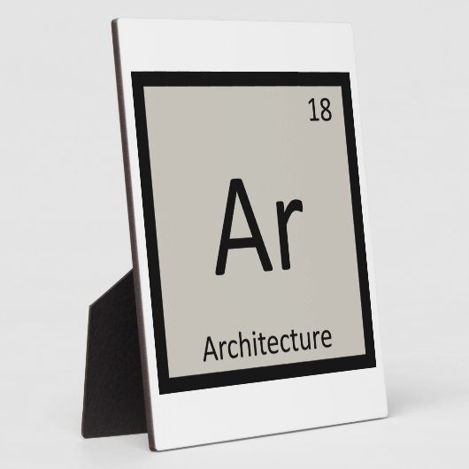 Ar - Architectuur Chemistry Periodic Table Symbol Fotoplaat (Zijkant)