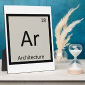 Ar - Architectuur Chemistry Periodic Table Symbol Fotoplaat (Zijkant)