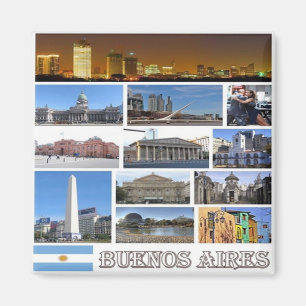 AR - Argentinië - Buoenos Aires - Mosaic - Collage Magneet