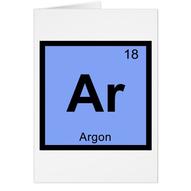 Ar - Argon Chemistry Periodic Table Symbol (Voorkant)