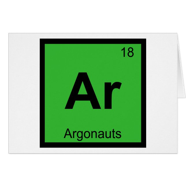 Ar - Argonauten Grieks scheikunde periodiek systee (Voorkant Horizontaal)