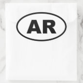 AR Arkansas Ovale Sticker (Tas)