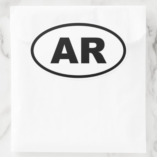 AR Arkansas Ovale Sticker (Tas)