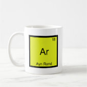 Ar - Ayn Rand Funny Chemistry Element Symbol T-shi Koffiemok (Links)