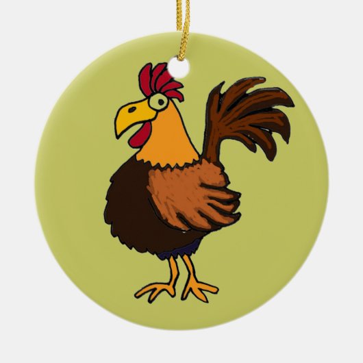 AR-Cartoon Rooster Ornament (Voorkant)