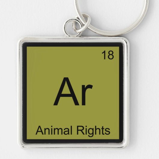 Ar - Dierenrechten Grappige Scheikunde Element Sym Sleutelhanger (Voorkant)