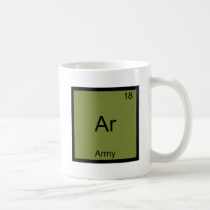 Ar - Leger Militaire Chemie Element Symbool T-shir Koffiemok