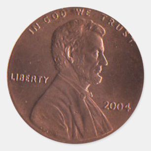 AR- Lucky Penny ronde Stickers