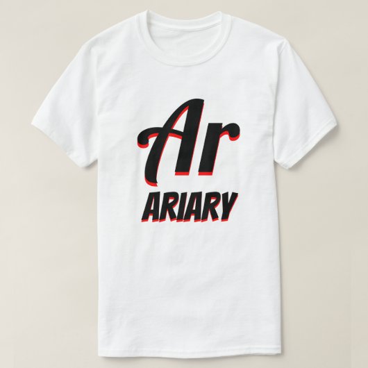 Ar Malagasy ariary white T-shirt (Design voorkant)