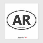 AR staat afkorting vinyl sticker voor Arkansas (Vel)
