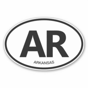 AR staat afkorting vinyl sticker voor Arkansas