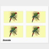 Ara erythrocephala rechthoek Sticker (Vel)