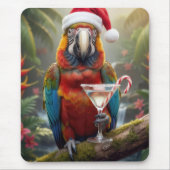 Ara met een kerstmanhoed muismat (Voorkant)