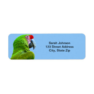 Ara Militaris Green Parrot Etiket