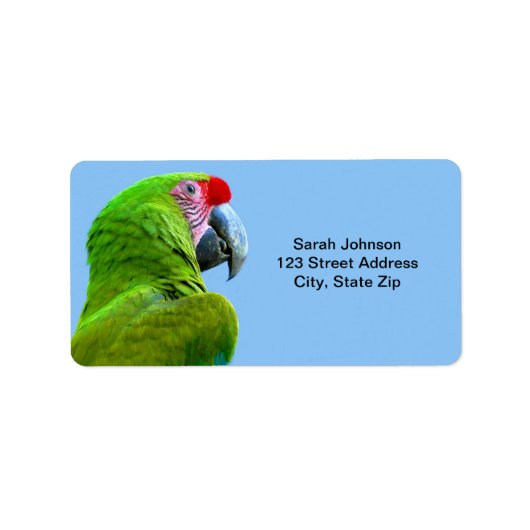 Ara Militaris Green Parrot Etiket (Voorkant)