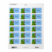 Ara Militaris Green Parrot Etiket (Full Sheet)