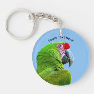 Ara Militaris Green Parrot Sleutelhanger