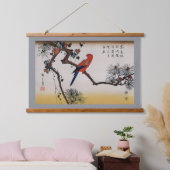 Ara op dennentak, Hiroshige Hangend Wandkleed (Slaapkamer)