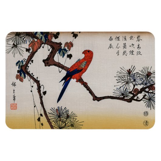 Ara op dennentak, Hiroshige Magneet (Horizontaal)