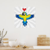 Ara / Papegaai Liefde Poster (Keuken)