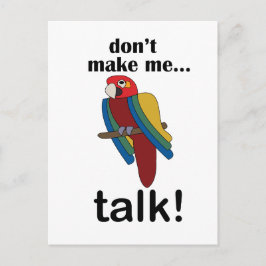 Ara papegaai maak me niet aan het gekletsen citaat briefkaart