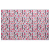 Ara Parrot Pink Burgundy Tropical Leaf Pattern Stof (Yard (91,4 cm))