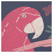 Ara Parrot Red Blue Tropical Patroon Stof (Close Up)