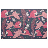 Ara Parrot Red Blue Tropical Patroon Stof (Fat Quarter)