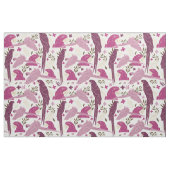 Ara Parrot Roze Tropisch Leaf Pattern Stof (Yard (91,4 cm))