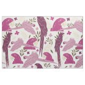 Ara Parrot Roze Tropisch Leaf Pattern Stof (Fat Quarter)