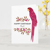 Ara Parrot Tropische Leidingen Kaart (Gele Bloem)