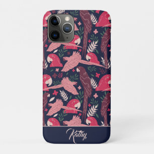 Ara Parrot Tropische Patroontekening Monogram Case-Mate iPhone Case
