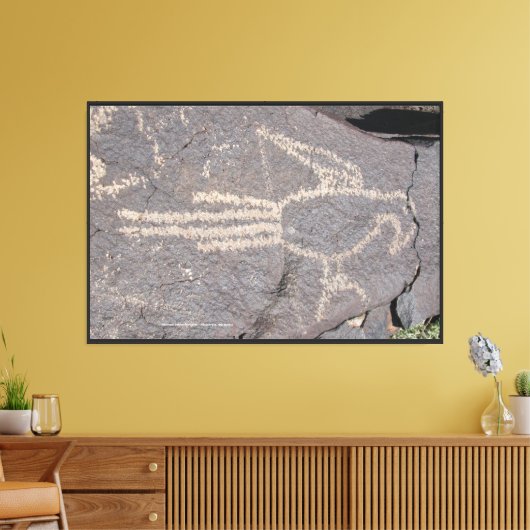 Ara Petroglyf Canvas Afdruk (Insitu (Woonkamer))