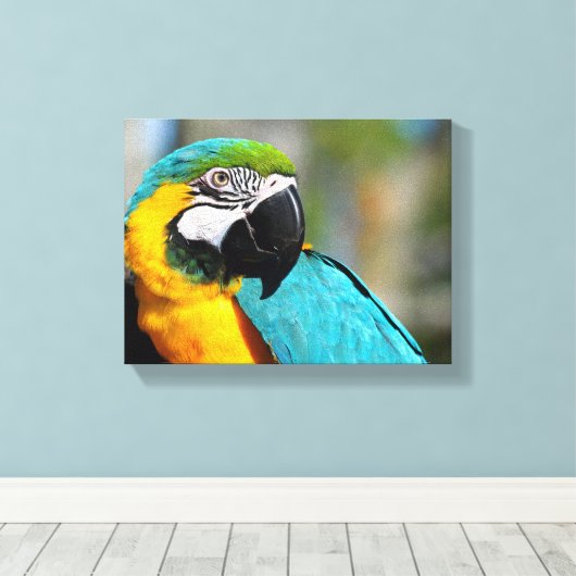 Ara Print, Waarde Poster Papier (Matte) Canvas Afdruk (Insitu (Houten vloer))