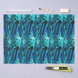 Ara veren ontwerp in blauw, waterverf abstract tissuepapier