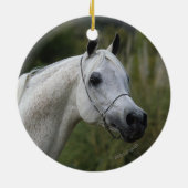 Arab Horse Headshot 1 Keramisch Ornament (Achterkant)