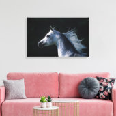 Arab Horse Headshot 2 Canvas Afdruk (Insitu (Woonkamer))