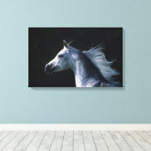 Arab Horse Headshot 2 Canvas Afdruk (Insitu (Houten vloer))