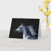 Arab Horse Headshot 2 Kaart (Gele Bloem)