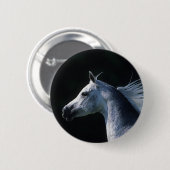 Arab Horse Headshot 2 Ronde Button 5,7 Cm (Voorkant /achterkant)