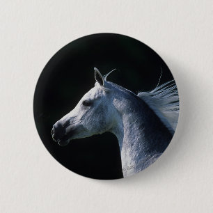 Arab Horse Headshot 2 Ronde Button 5,7 Cm