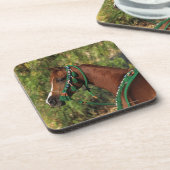 Arab Horse Headshot met bridle Drankjes Onderzetter (Linkerzijde)